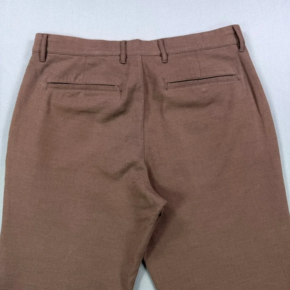 Goodfellow & Co Mens 32x30 Brown Cotton Blend Slim Fit Chino Stretch Casual Pant